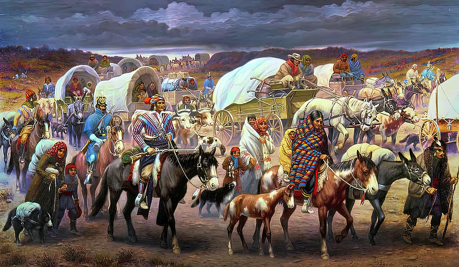 The Trail of Tears Painting by Robert Lindneux
