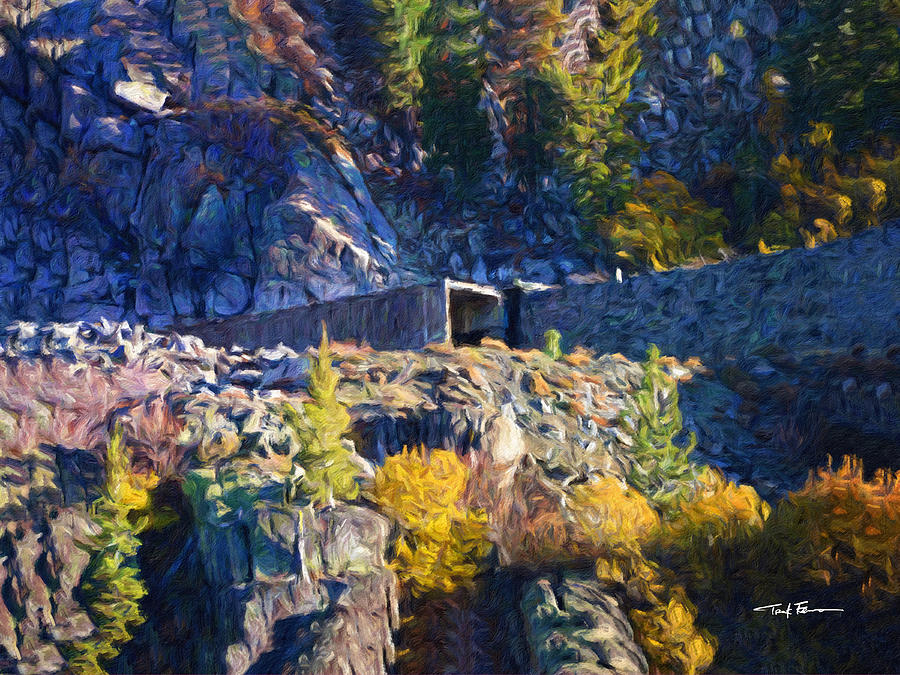 The Train Tunnel at Donner Pass, California Painting by Trask Ferrero