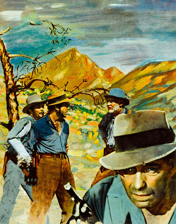 Humphrey Bogart Painting - The Treasure of the Sierra Madre, 1948, movie poster painting by Movie World Posters
