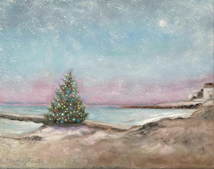 The Tree at Black Point Beach Painting by Rose Mary Gates