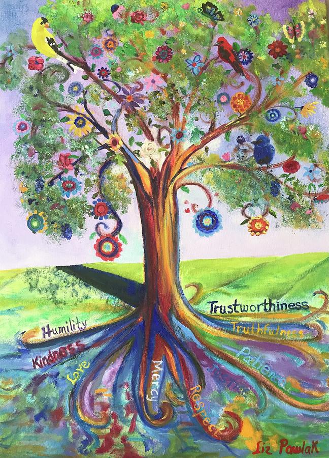 The Tree of Humanity Painting by Liz Pawlak | Pixels