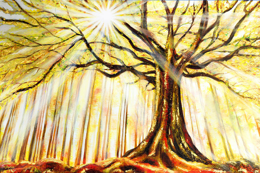 The Tree of light Painting by Sophia Chalklen - Fine Art America