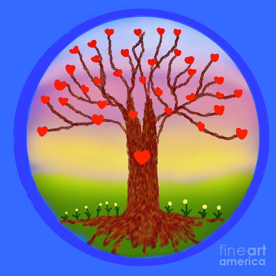The Tree Of Love Digital Art By Elaine Hayward Fine Art America