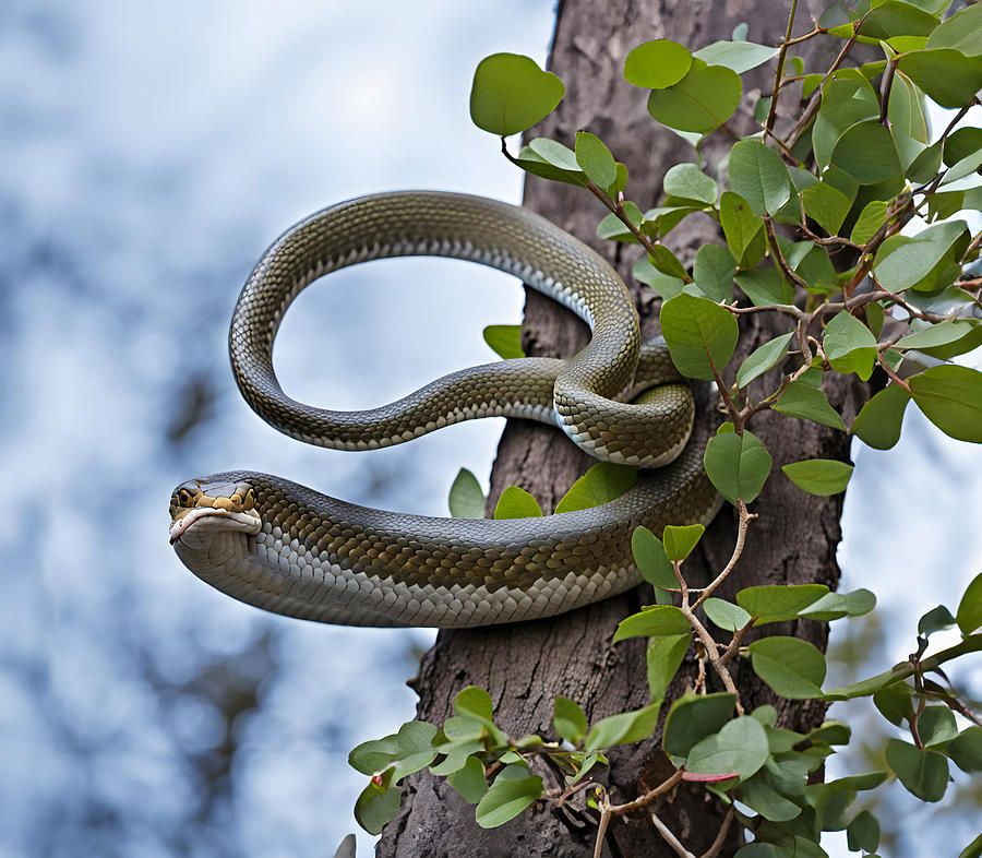 The Tree Snake Digital Art by Steve Taylor