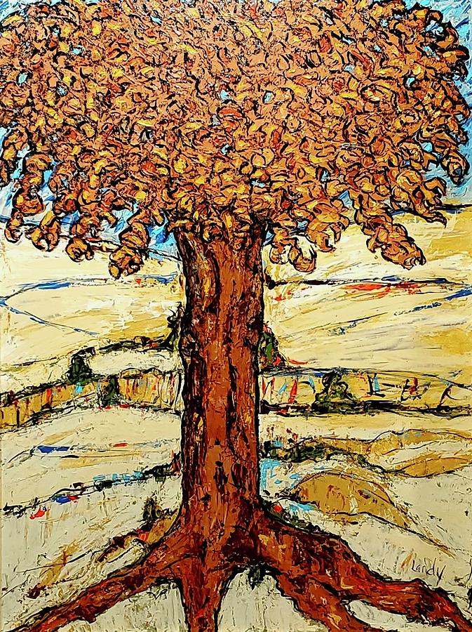 The tree Painting by Yolanda Terrell - Fine Art America