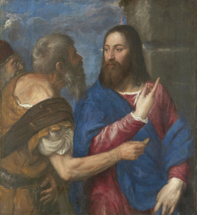 The Tribute Money, 1540 Painting by Titian