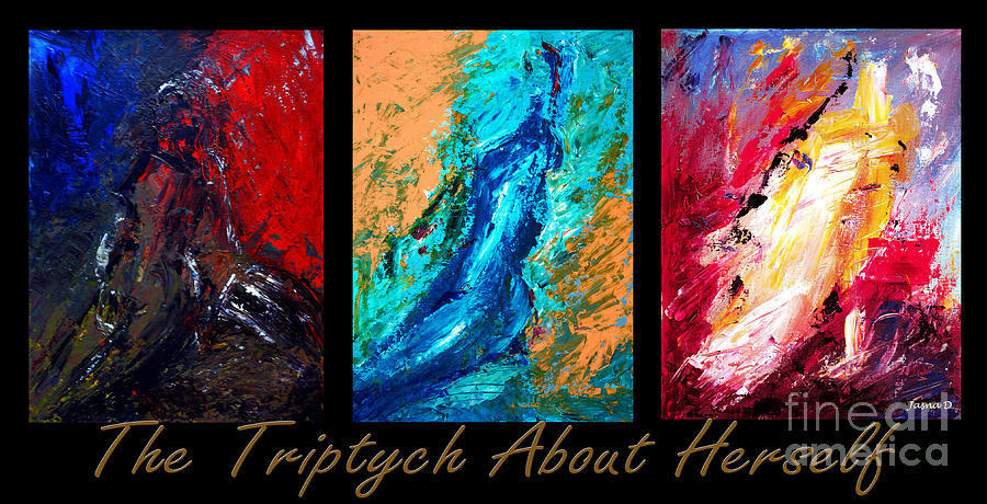 The Triptych About Herself Painting by Jasna Dragun