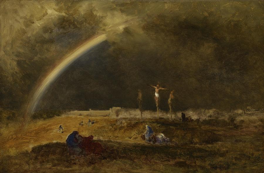 Madonna Drawing -  The Triumph at Calvary by George Inness