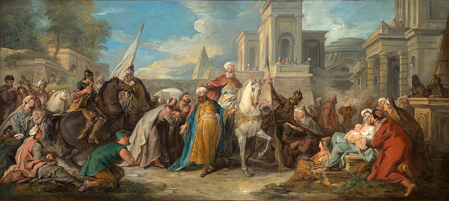 The Triumph of Mordecai Painting by Jean-Francois Detroy