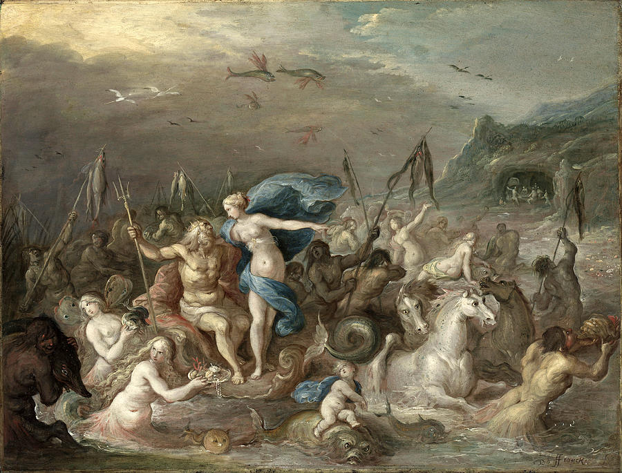 The Triumph of Neptune and Amphitrite Painting by Frans Francken the Elder