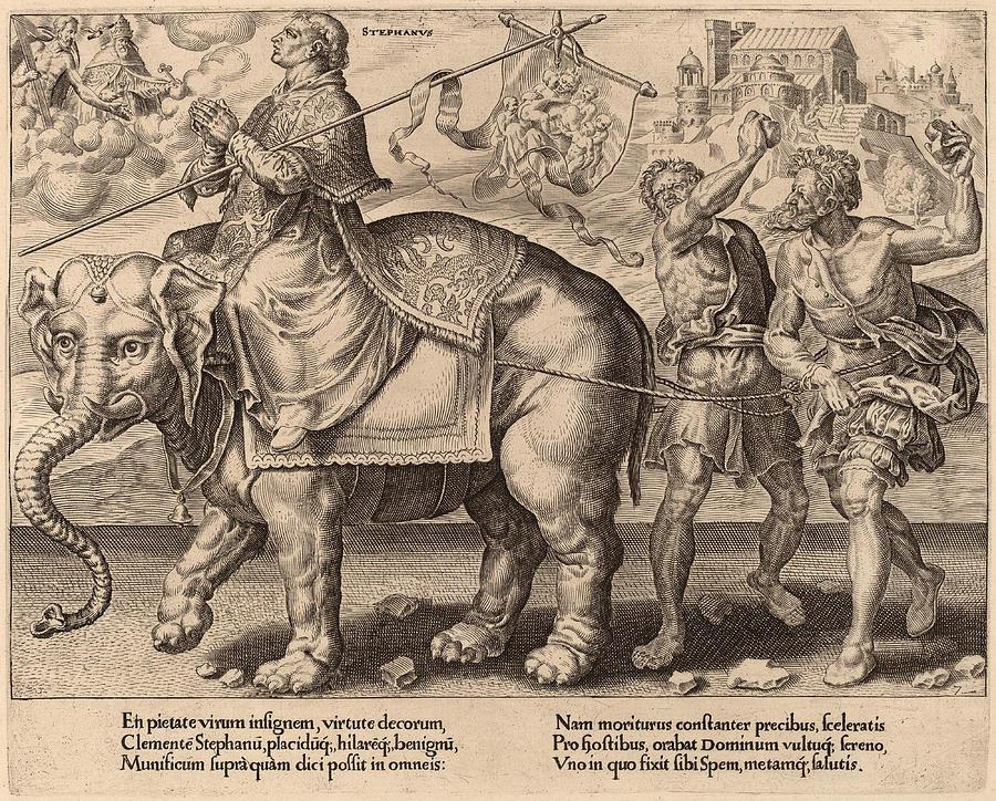 The Triumph of Saint Stephen Drawing by Dirck Volckertsz Coornhert