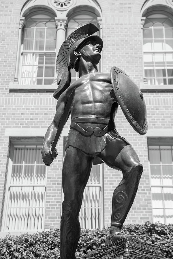 The Trojan Statue at USC looking up  Photograph by John McGraw