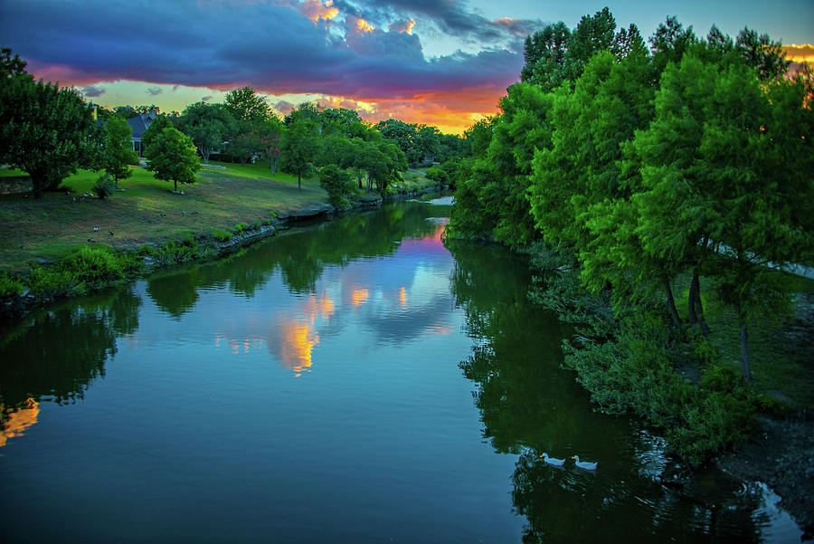 Landscape Photograph - The Tropical Colors of Hanna Over Cibolo Creek by Lynn Bauer