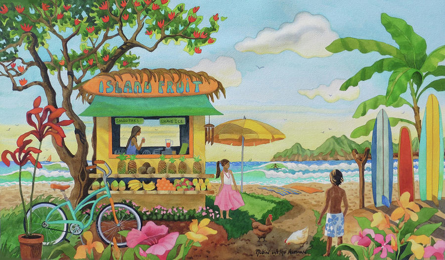 The Tropical Fruit Stand Digital Art
