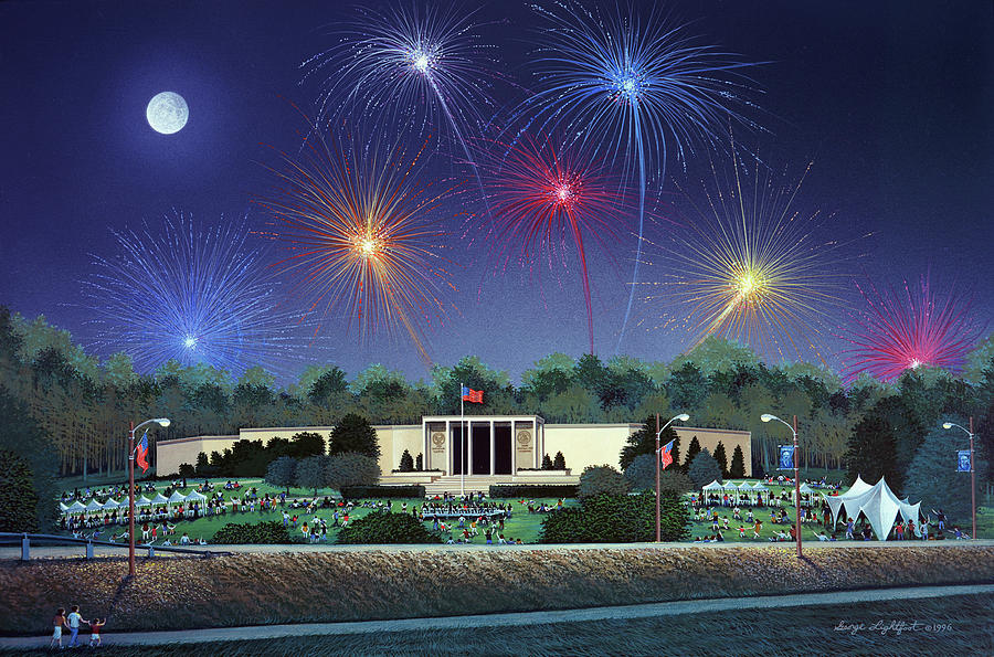 The Truman Library, 4th of July Painting by George Lightfoot
