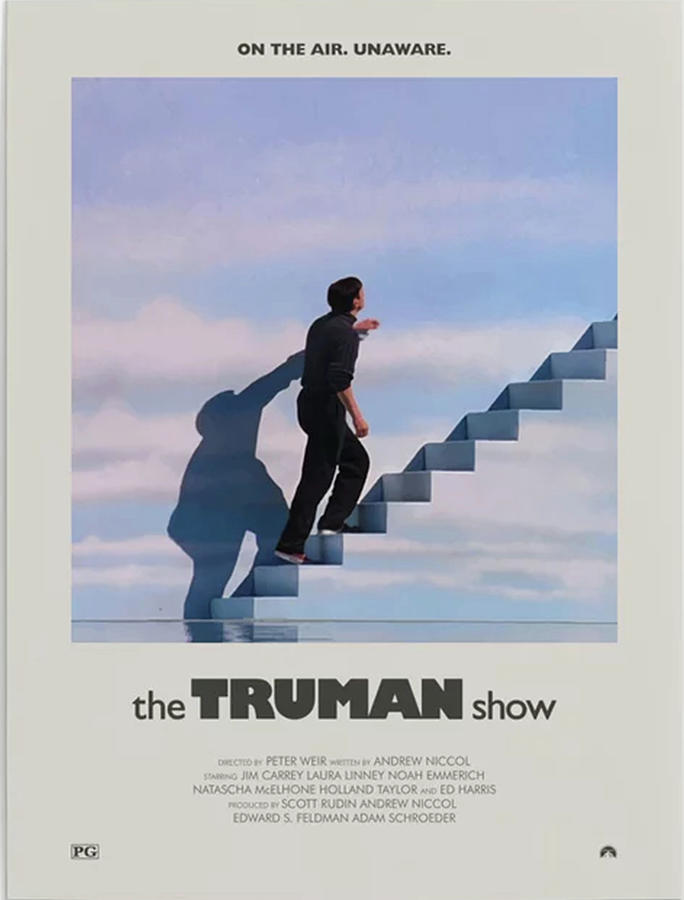 The Truman Show Digital Art - The Truman Show Minimalist by Pamela Kent