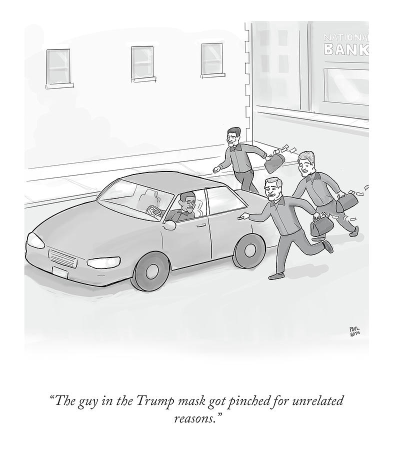 The Trump Mask Drawing by Paul Noth