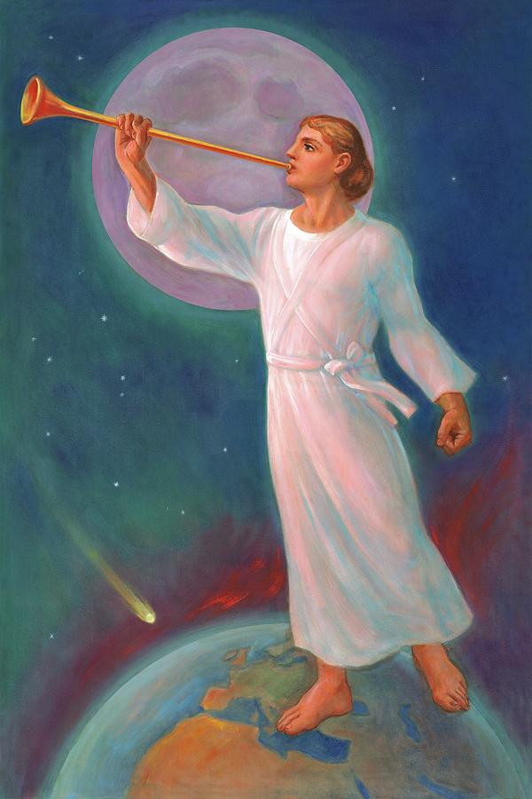 The Trumpet Angel Of The Apocalypse Painting by Svitozar Nenyuk