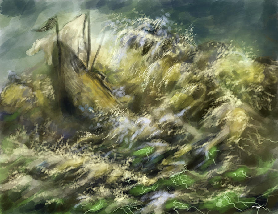 The Turbulent Sea Digital Art by Larry Whitler