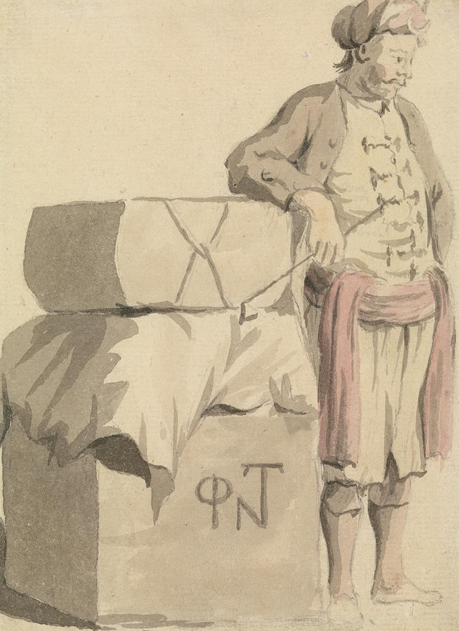 The Turkish Porter Drawing by William Marlow