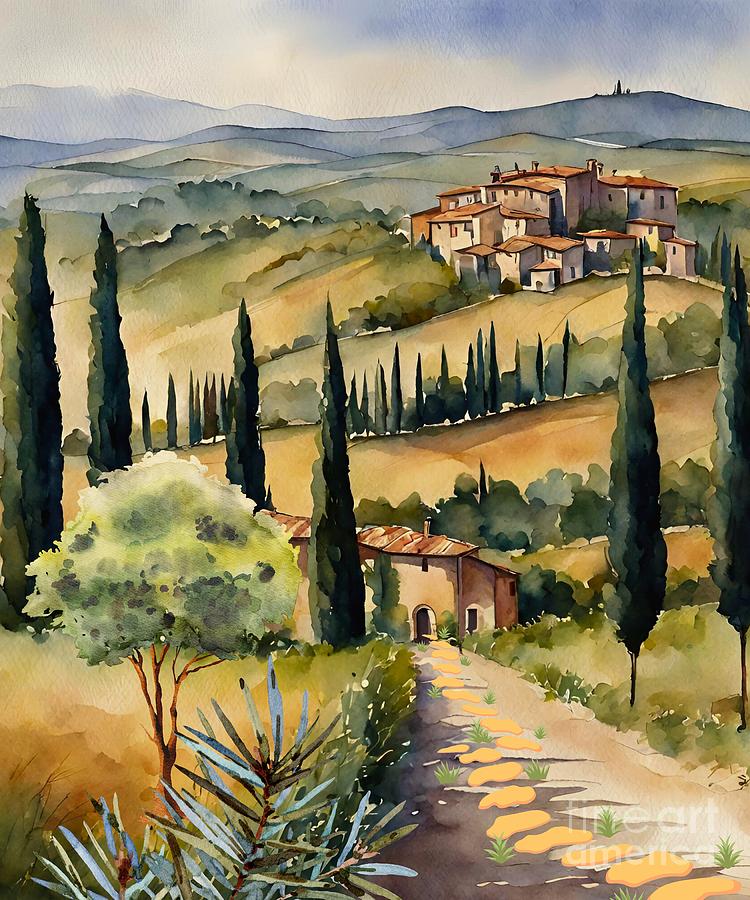 The Tuscan sun is a sight to behold Mixed Media by Aesha Mohamed - Pixels