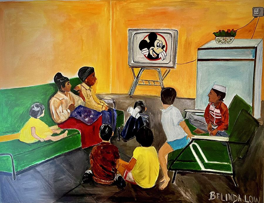 The TV Room Painting by Belinda Low