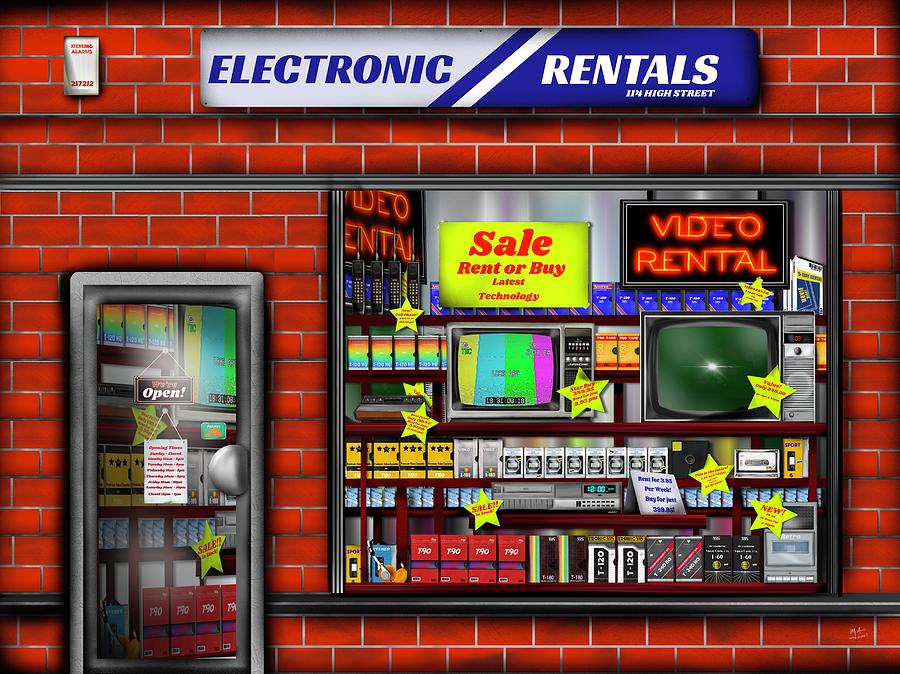 The TV Shop Painting by Mark Taylor