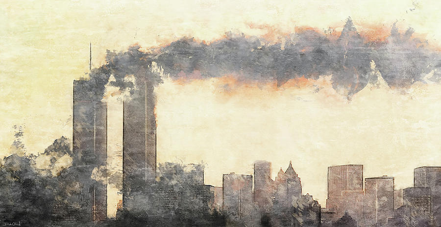 Twin Towers Painting - The Twin Towers by Joseph Oland Twin Towers Painting - The Twin Towers by Joseph Oland