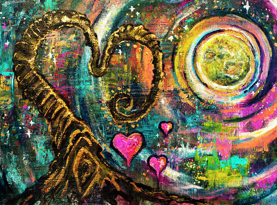 Hidden Heart Tree Painting by Joanne Herrmann