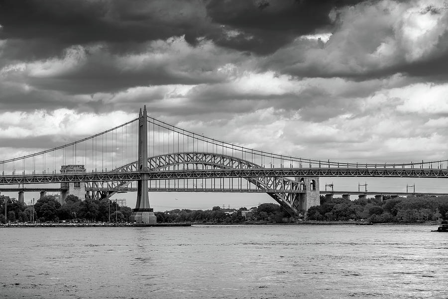 The Two Bridges In Black and White Photograph by Greg and Chrystal Mimbs