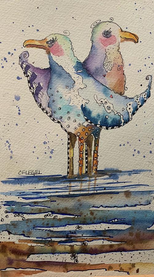 The two of us Painting by Carla Flegel The two of us Painting by Carla Flegel