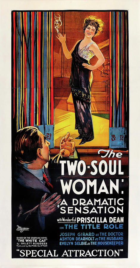 Vintage Mixed Media - The Two Soul Woman, 1918 by Movie World Posters