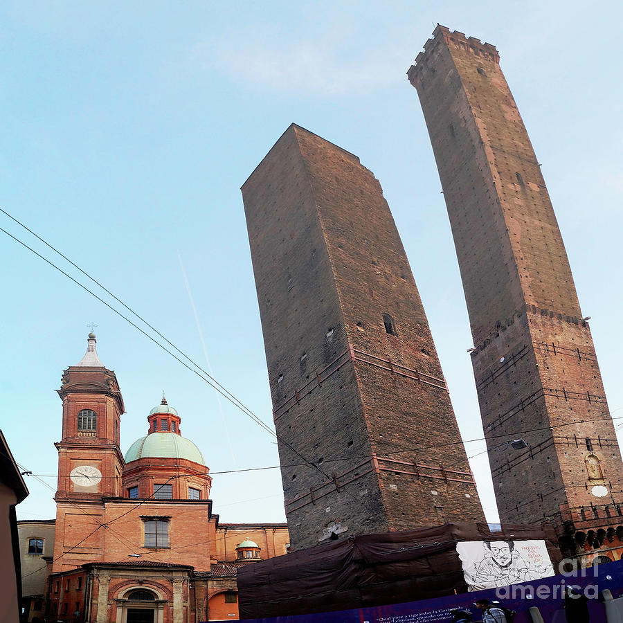 the Two Towers of Bologna Photograph by Rudi Prott