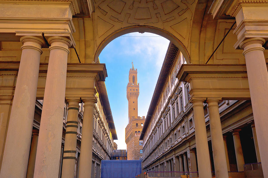 The Uffizi Gallery and Palazzo Vechio on Piazza della Signoria s Photograph by Brch Photography