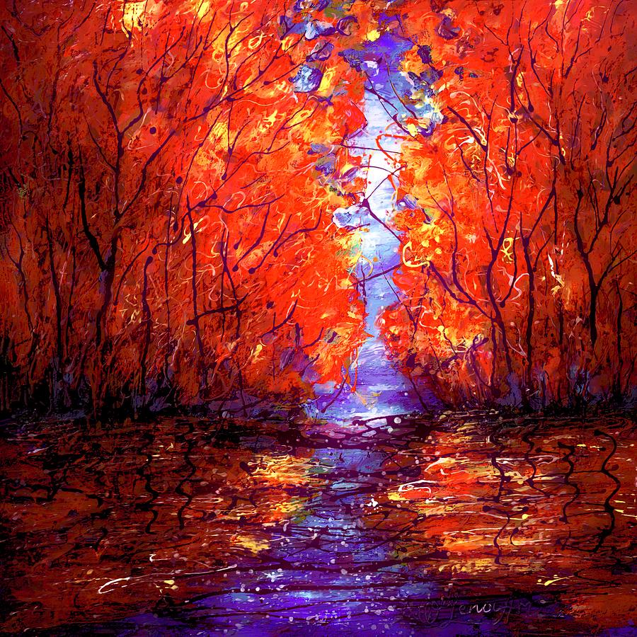 The Ultimate Red Impression Photograph by Lena Owens - OLena Art Vibrant Palette Knife and Graphic Design