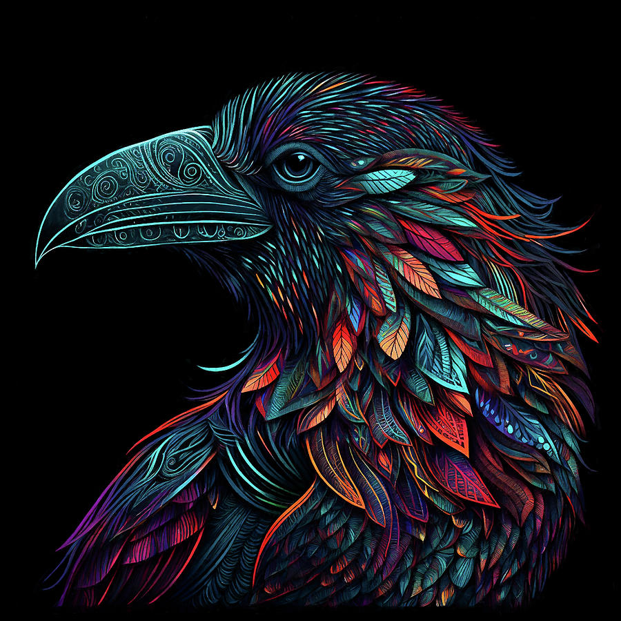 The Uncommon Raven Digital Art by Peggy Collins