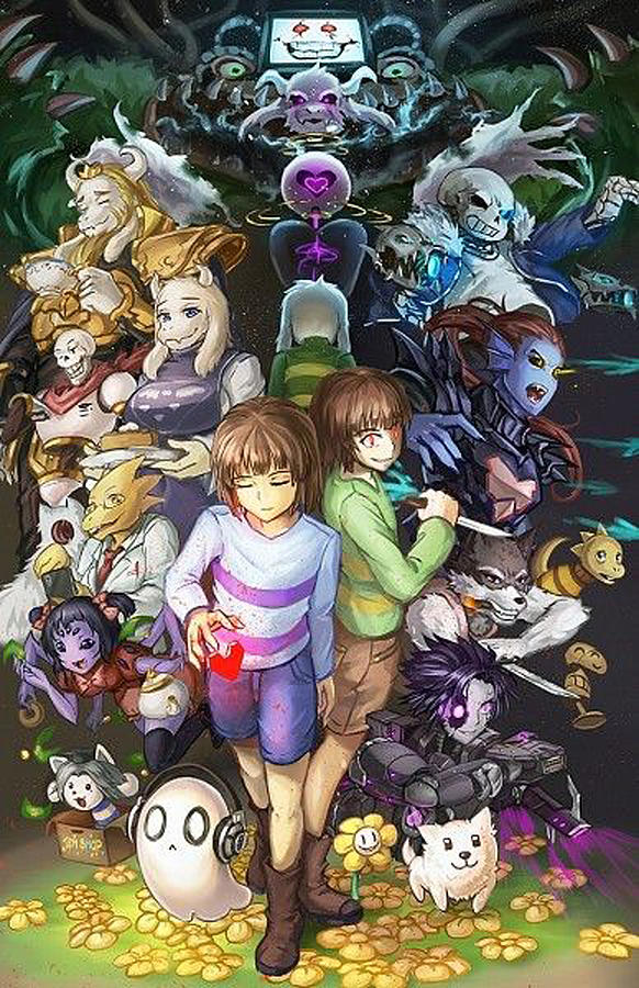 Frisk and Flowey Neby - Illustrations ART street