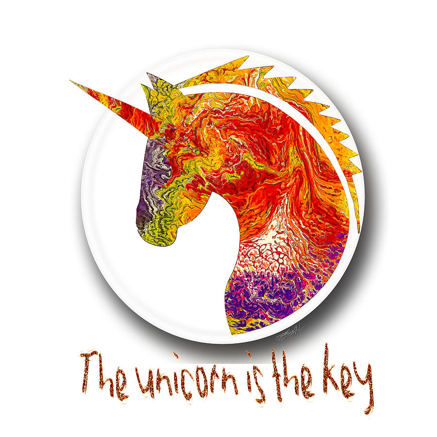 The Unicorn Is The Key That Opens The Door. Digital Art