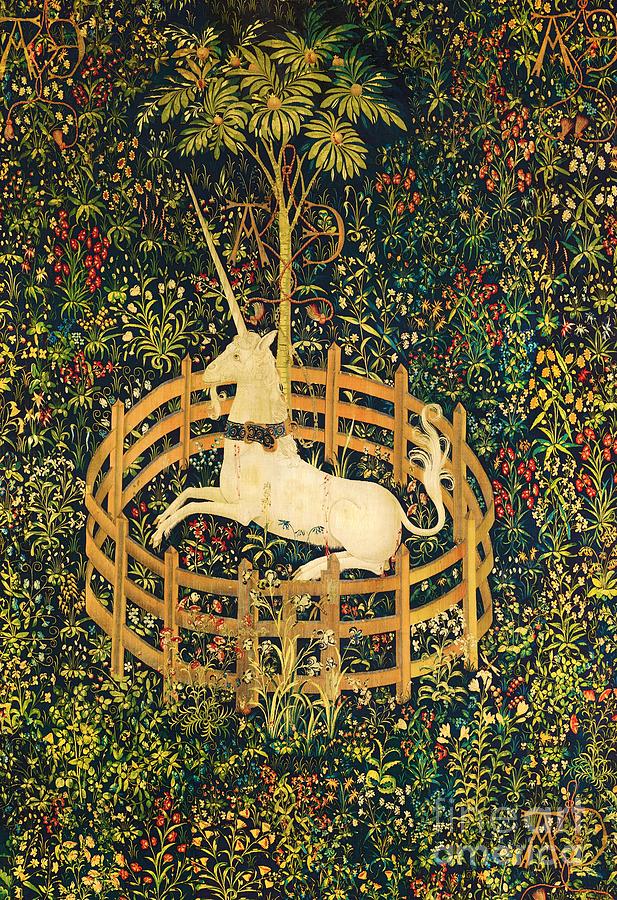 The Unicorn Rests in a Garden Painting by The Unicorn Tapestries