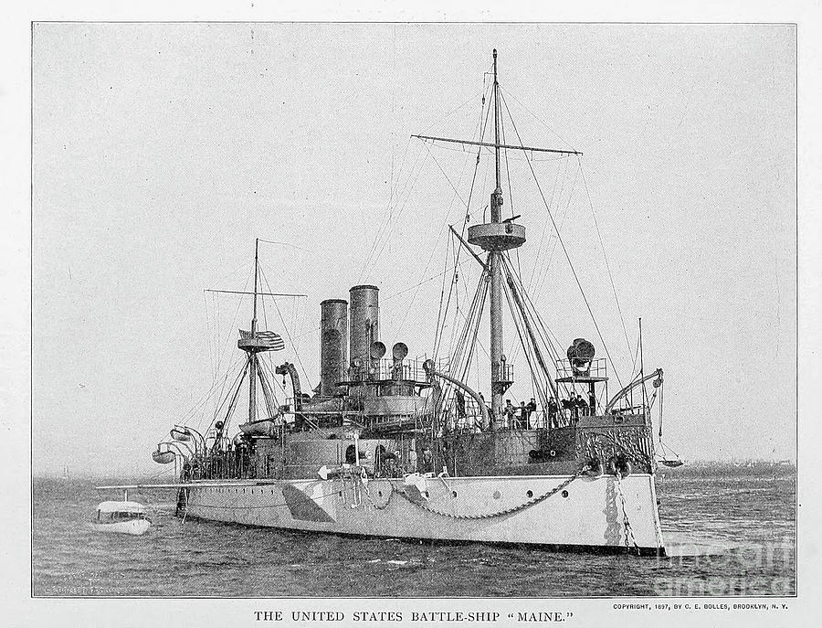 The United States Battle-Ship Maine v1 Photograph by Historic illustrations