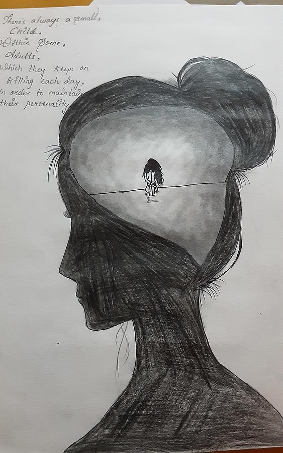The unknown Drawing by Ananya Mohapatra Fine Art America