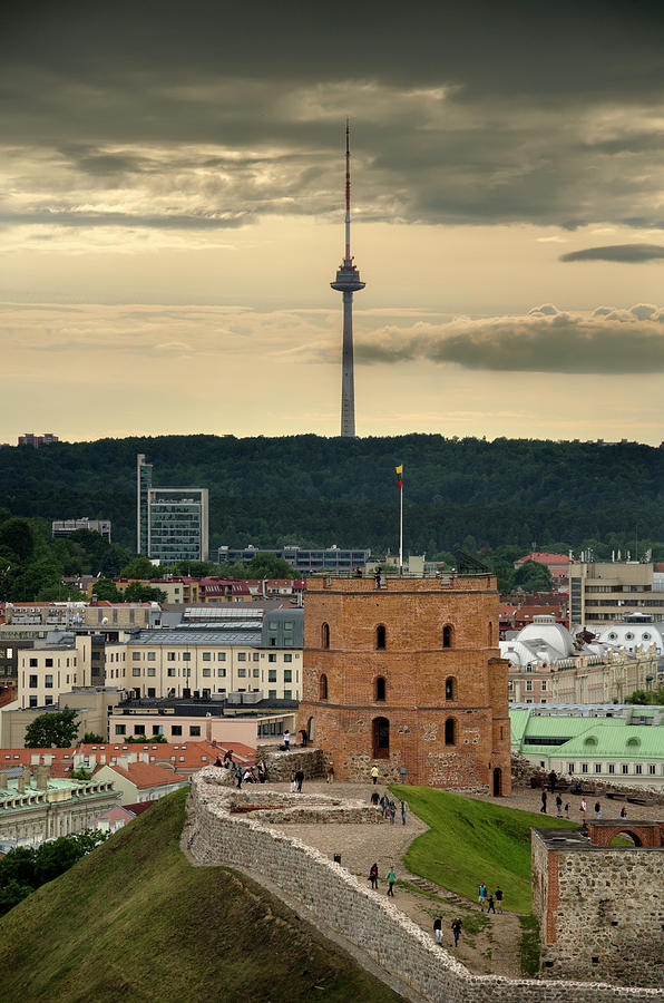 The Upper Castle in Vilnius and Vilnius Television Tower in Vilnius Photograph by RicardMN Photography