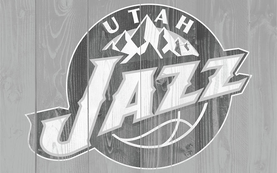 The Utah Jazz 1L Mixed Media by Brian Reaves