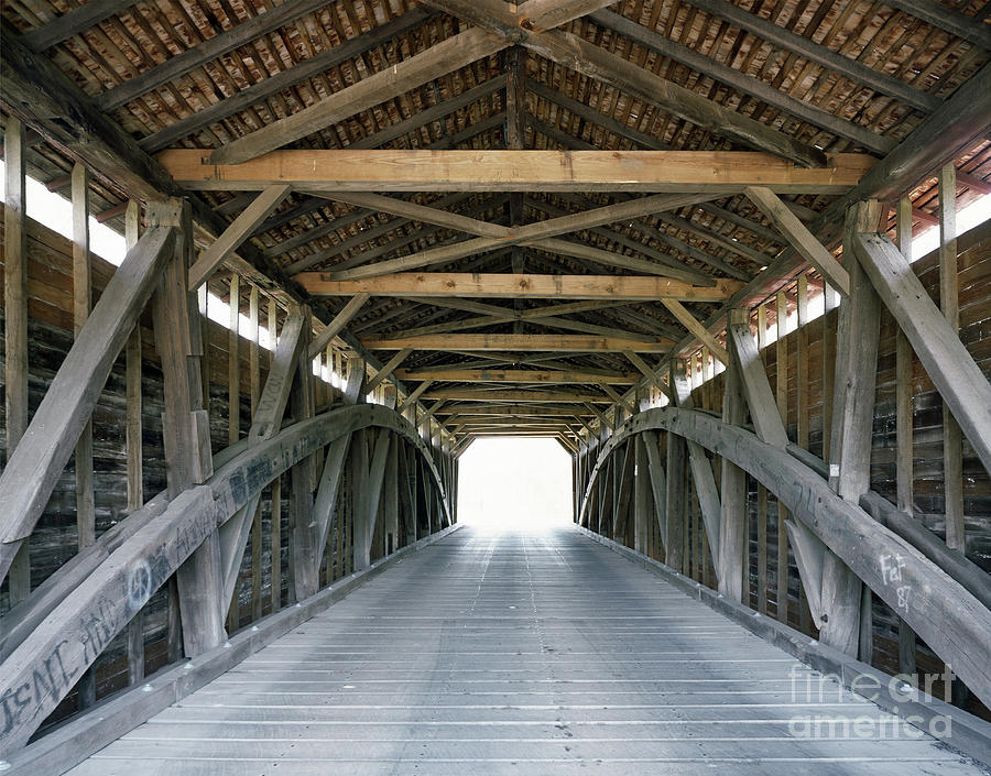 The Utica Mills Covered Bridge, Maryland Photograph by Carol Highsmith