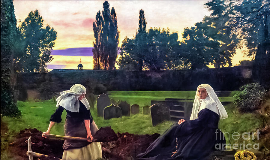 The Vale of Rest by John Everett Millais 1859 Painting by John Everett Millais