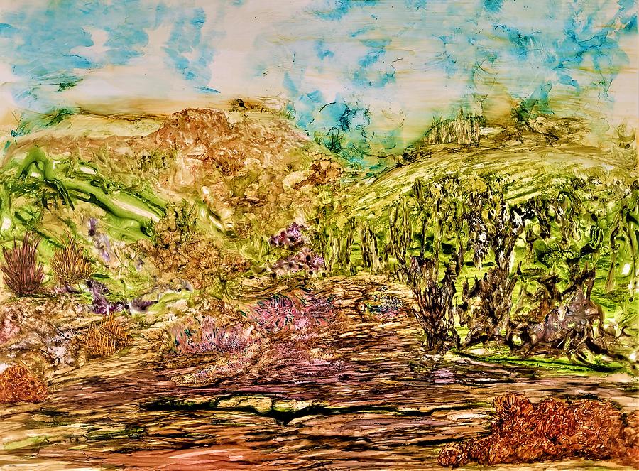 The Valley in Spring Painting by Angela Marinari