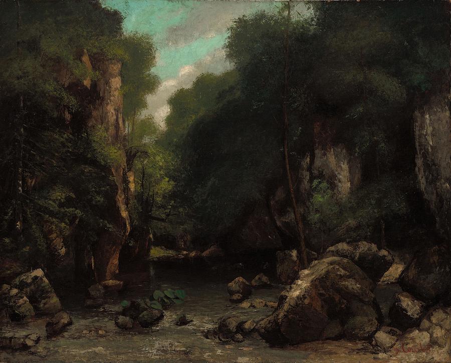 Gustave Courbet  Painting - The Valley of Les Puits-Noir  by Gustave Courbet