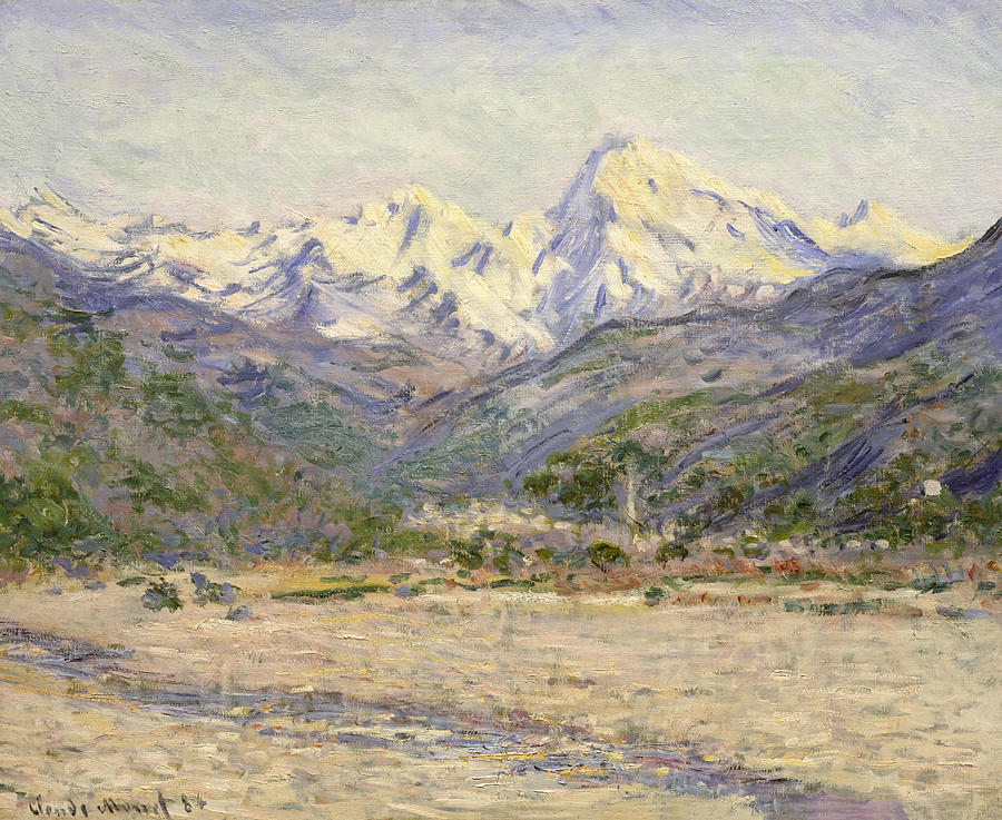 The Valley Of The Nervia By Claude Monet Painting