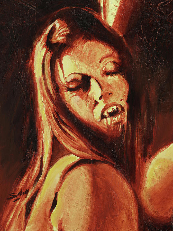 The Vampire Lover Painting by Sv Bell