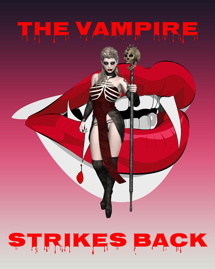 The Vampire Strikes Back Digital Art by Anthony Murphy